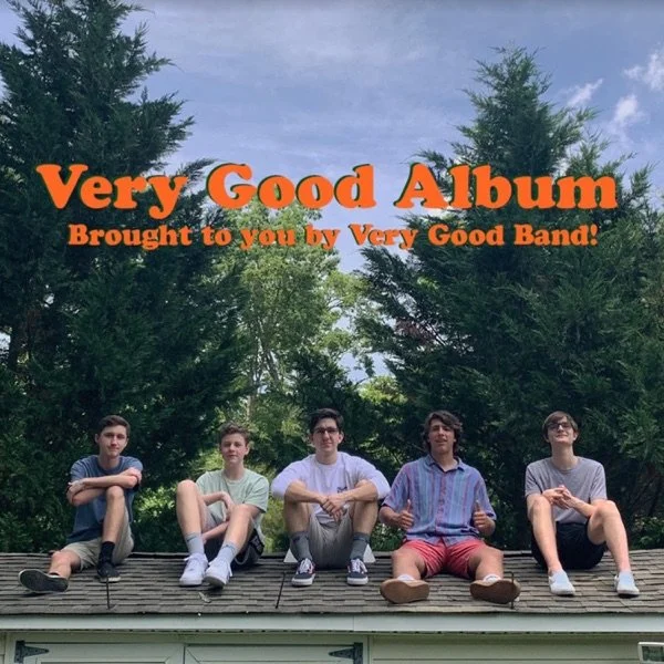 Cover of Very Good Album: the five members of Very Good Band sitting on a roof